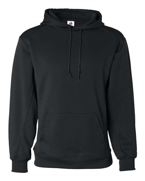 Badger 1454 Performance Fleece Hooded Sweatshirt - Black - front