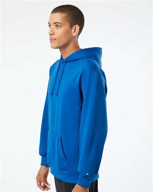 Badger 1454 Performance Fleece Hooded Sweatshirt - Royal - model side