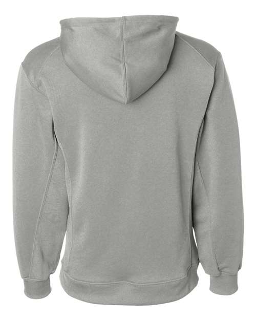 Badger 1454 Performance Fleece Hooded Sweatshirt - Silver - back
