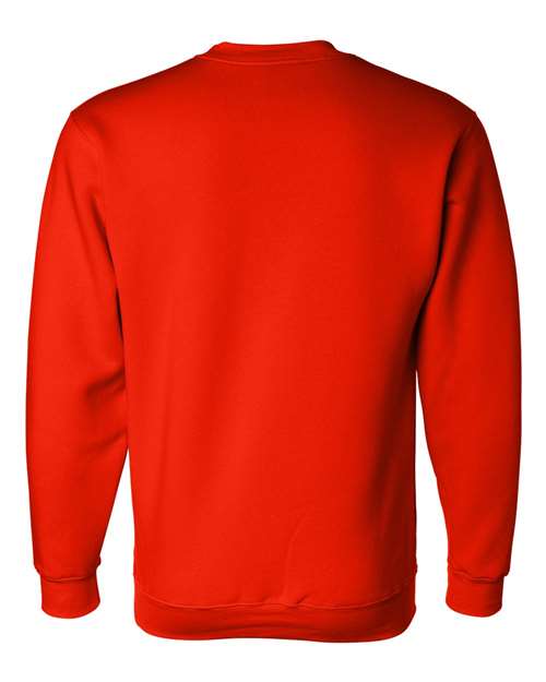 Bayside 1102 Unisex USA-Made Crewneck Sweatshirt - Bright Orange - back