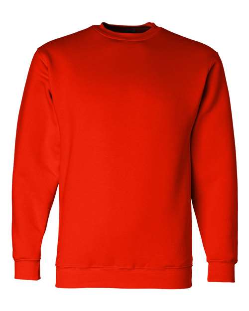 Bayside 1102 Unisex USA-Made Crewneck Sweatshirt - Bright Orange - front