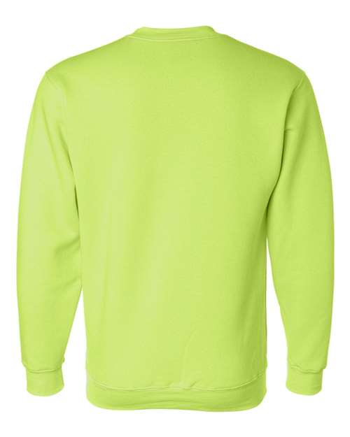 Bayside 1102 Unisex USA-Made Crewneck Sweatshirt - Lime Green - back