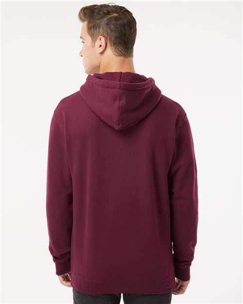 Independent Trading Co. IND4000 Heavyweight Hooded Sweatshirt - Maroon - model back