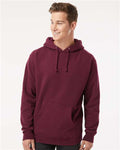 Independent Trading Co. IND4000 Heavyweight Hooded Sweatshirt - Maroon - model front
