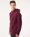 Independent Trading Co. IND4000 Heavyweight Hooded Sweatshirt - Maroon - model side