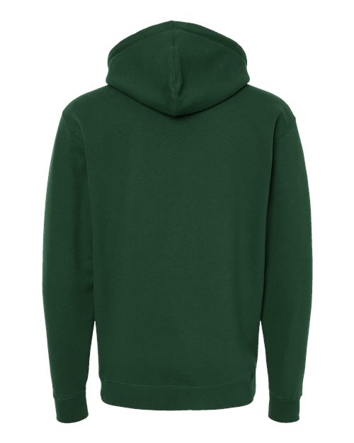 Independent Trading Co. IND4000 Heavyweight Hooded Sweatshirt - Dark Green - back