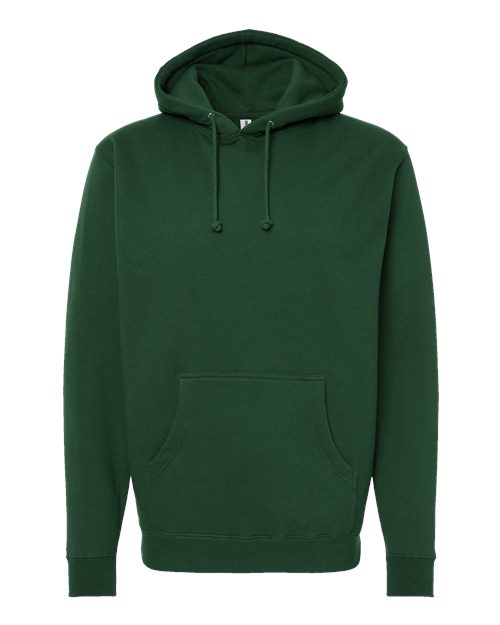 Independent Trading Co. IND4000 Heavyweight Hooded Sweatshirt - Dark Green - flat front