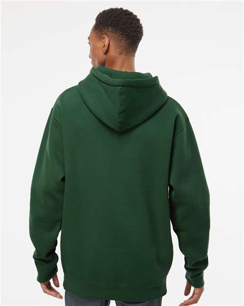 Independent Trading Co. IND4000 Heavyweight Hooded Sweatshirt - Dark Green - model back