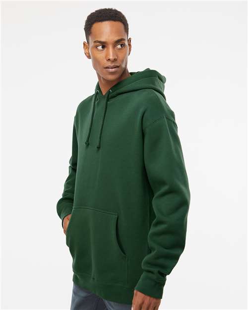 Independent Trading Co. IND4000 Heavyweight Hooded Sweatshirt - Dark Green - model side