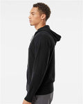 Independent Trading Co. AFX90UNZ Unisex Lightweight Full-Zip Hooded Sweatshirt - Black - model side