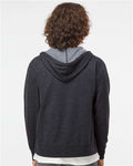 Independent Trading Co. AFX90UNZ Unisex Lightweight Full-Zip Hooded Sweatshirt - Charcoal Heather - model back