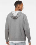 Independent Trading Co. AFX90UNZ Unisex Lightweight Full-Zip Hooded Sweatshirt - Gunmetal Heather - model back
