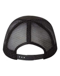 Valucap 8804H Five-Panel Trucker Cap - Black - back