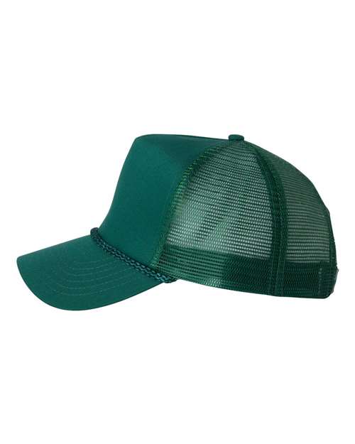 Valucap 8804H Five-Panel Trucker Cap - Forest - side