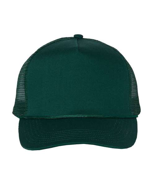 Valucap 8804H Five-Panel Trucker Cap - Forest - front
