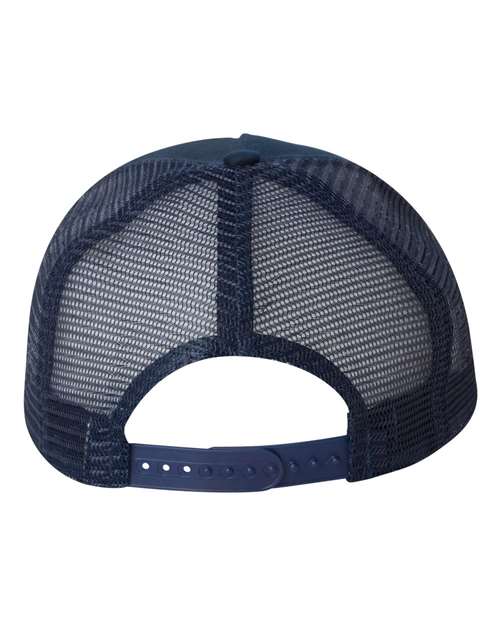 Valucap 8804H Five-Panel Trucker Cap - Navy - back