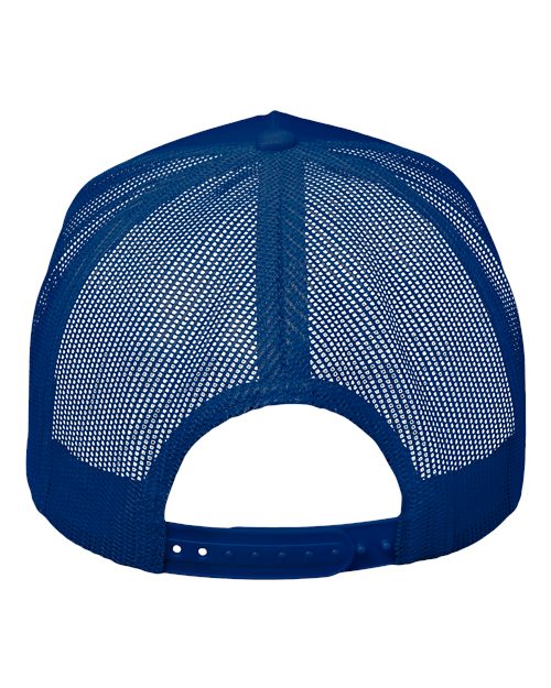 Valucap 8804H Five-Panel Trucker Cap - Royal Blue - back
