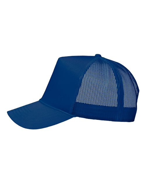 Valucap 8804H Five-Panel Trucker Cap - Royal Blue - side