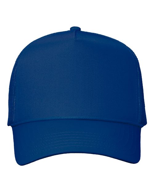 Valucap 8804H Five-Panel Trucker Cap - Royal Blue - front