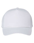 Valucap 8804H Five-Panel Trucker Cap - White - front