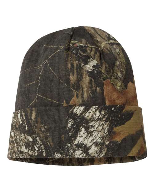 Kati LCB12 12" Licensed Camo Cuffed Beanie - Mossy Oak BreakUp - front