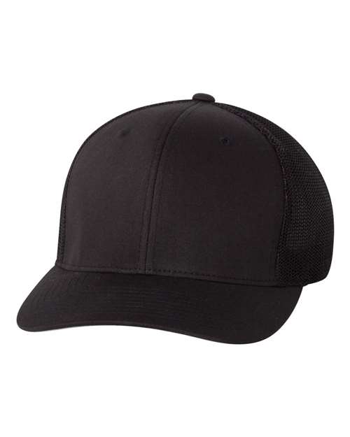 Flexfit 6511 Trucker Cap - Black - front