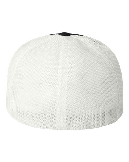Flexfit 6511 Trucker Cap - Black/ White - back