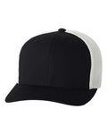 Flexfit 6511 Trucker Cap - Black/ White - front