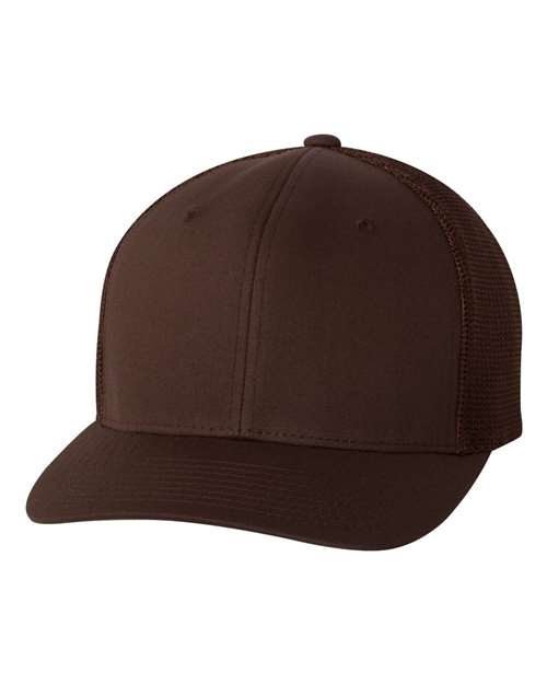Flexfit 6511 Trucker Cap - Brown - front