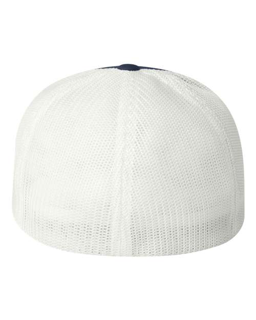 Flexfit 6511 Trucker Cap - Navy/ White - back