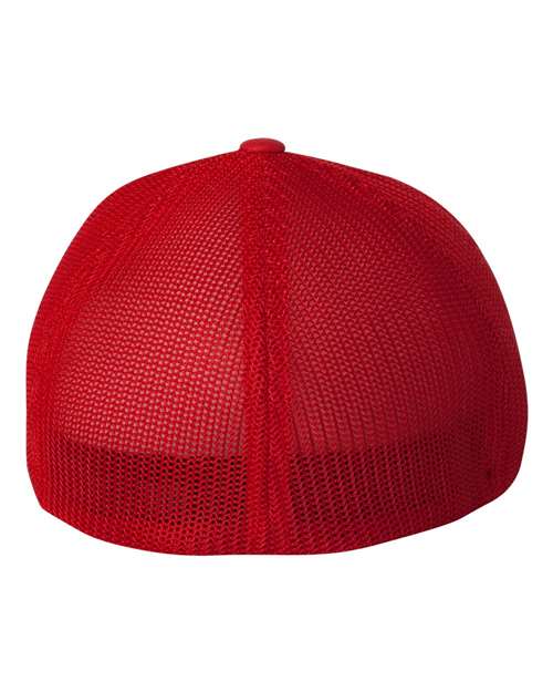 Flexfit 6511 Trucker Cap - Red - back