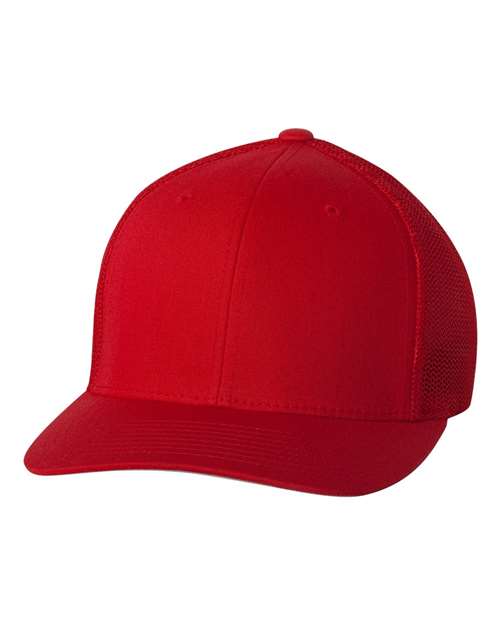 Flexfit 6511 Trucker Cap - Red - front