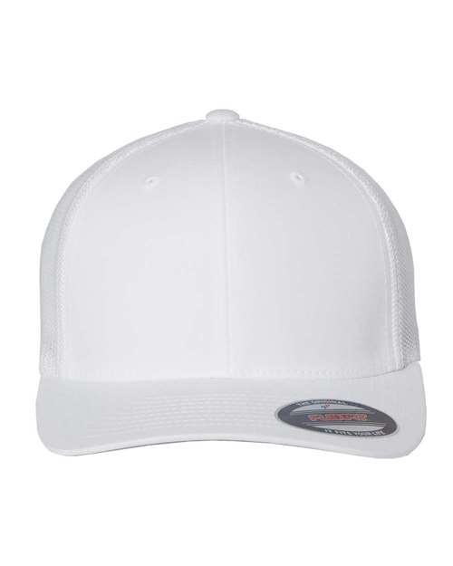 Flexfit 6511 Trucker Cap - White - front