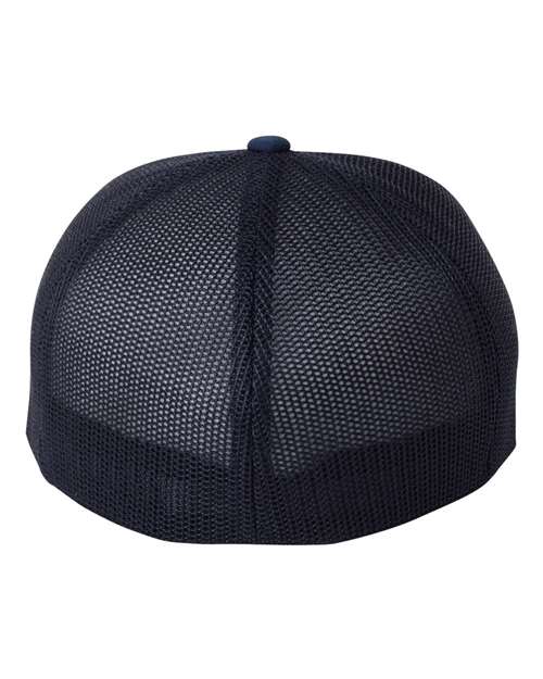 Flexfit 6511 Trucker Cap - Navy/ White/ Navy - back
