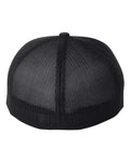 Flexfit 6511 Trucker Cap - Black/ White/ Black - back