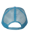 Valucap VC700 Foam Mesh-Back Trucker Cap - White/ Baby Blue - back