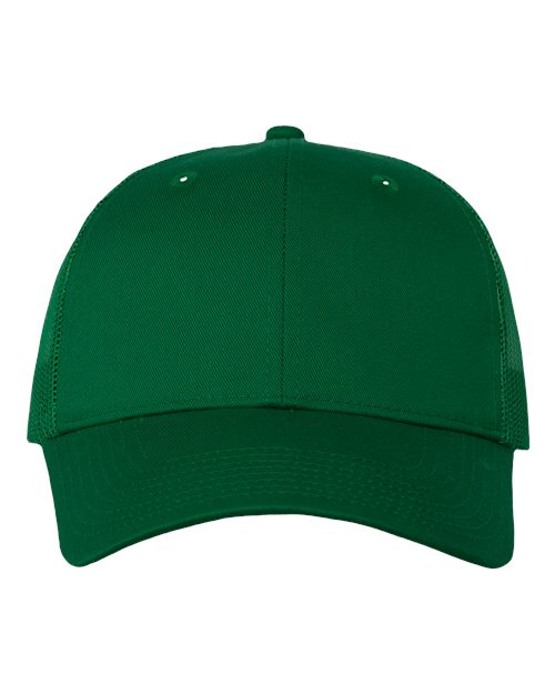 Valucap VC400 Mesh-Back Twill Trucker Cap - Kelly - front