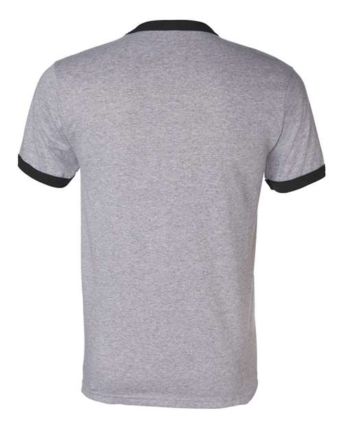 Augusta Sportswear 710 Unisex 50/50 Ringer T-Shirt - Athletic Heather/ Black - back