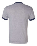Augusta Sportswear 710 Unisex 50/50 Ringer T-Shirt - Athletic Heather/ Navy - back