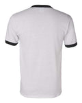 Augusta Sportswear 710 Unisex 50/50 Ringer T-Shirt - White/ Black - back