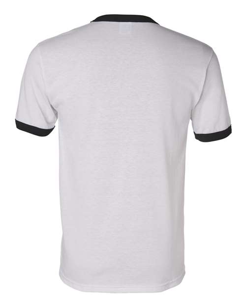 Augusta Sportswear 710 Unisex 50/50 Ringer T-Shirt - White/ Black - back