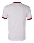 Augusta Sportswear 710 Unisex 50/50 Ringer T-Shirt - White/ Red - back