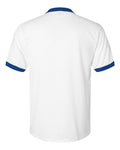 Augusta Sportswear 710 Unisex 50/50 Ringer T-Shirt - White/ Royal - back