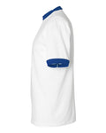 Augusta Sportswear 710 Unisex 50/50 Ringer T-Shirt - White/ Royal - side