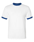 Augusta Sportswear 710 Unisex 50/50 Ringer T-Shirt - White/ Royal - front