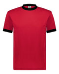 Augusta Sportswear 710 Unisex 50/50 Ringer T-Shirt - Red/ Black - front