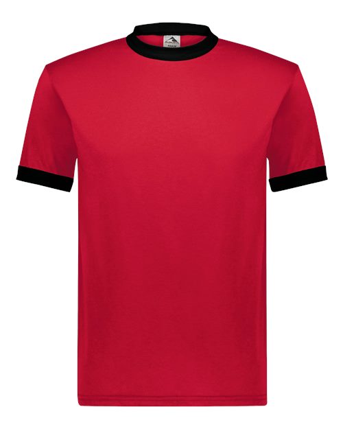 Augusta Sportswear 710 Unisex 50/50 Ringer T-Shirt - Red/ Black - front