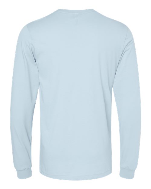 Bella+Canvas 3501 Unisex Jersey Long Sleeve Tee - Baby Blue - back
