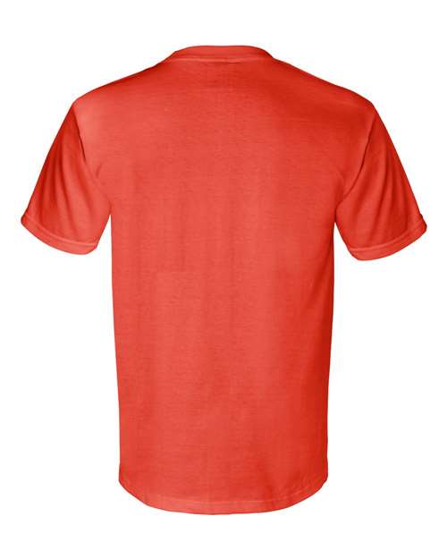 Bayside 3015 Unisex Union-Made Pocket T-Shirt - Orange - back