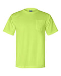 Bayside 3015 Unisex Union-Made Pocket T-Shirt - Lime Green - front